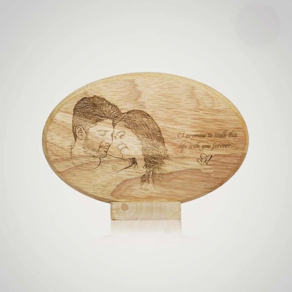Engraved Wooden Photo Frame For Couples