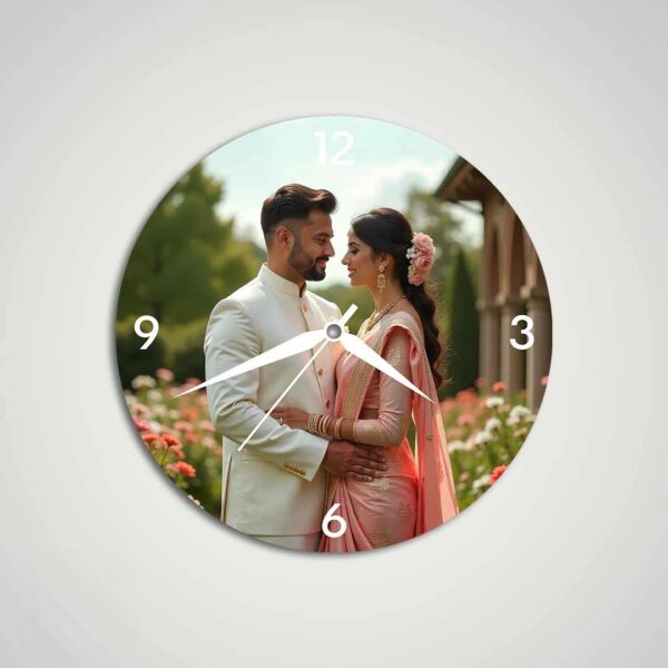 Personalized Couple Photo Clock