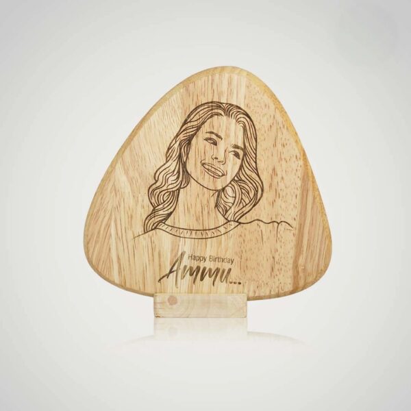 Engraved Wooden Photo Frame For Birthday