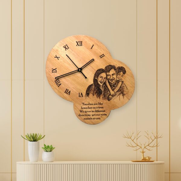 Customized Engraved Wooden Clock
