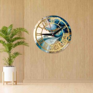 Resin Textured Acrylic Wall Clock
