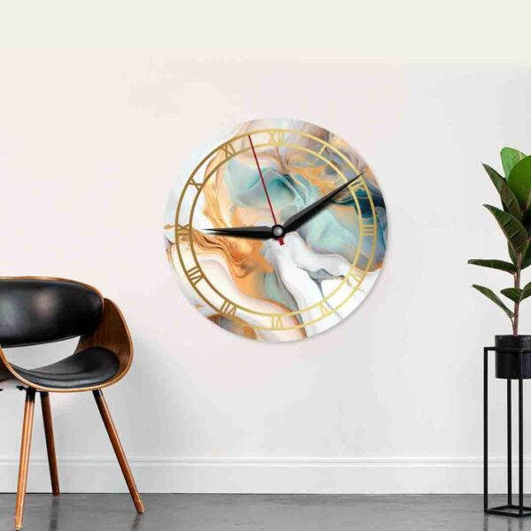 Resin Textured Acrylic Wall Clock